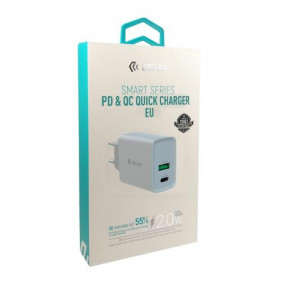 Adapter Devia Smart Series PD & QC  Quick Charger 3A 20W