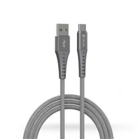 USB Pheez Devia Cable Micro 2.1A 1M siva