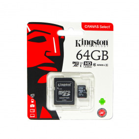 Memorijska kartica Micro SD 64GB KINGSTON +SD adapter SDCS/64GB