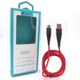Devia USB Data kabl Fish 1 Micro 2.4A crvena