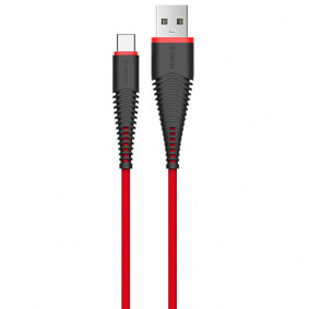 Devia USB Data kabl Fish 1 Type C  2.4A crvena