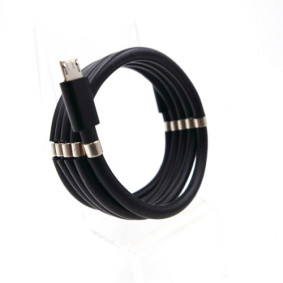 USB Data Cable Magnet Lightning crna