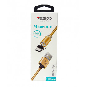 USB Data kabl Yesido Magnetic micro+iphone crni